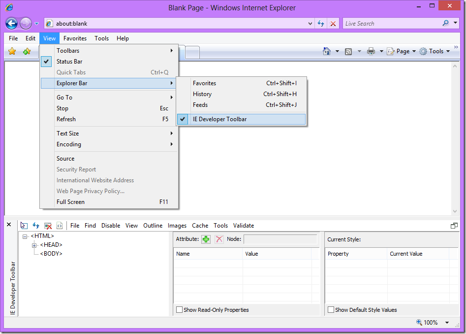Toolbar Location